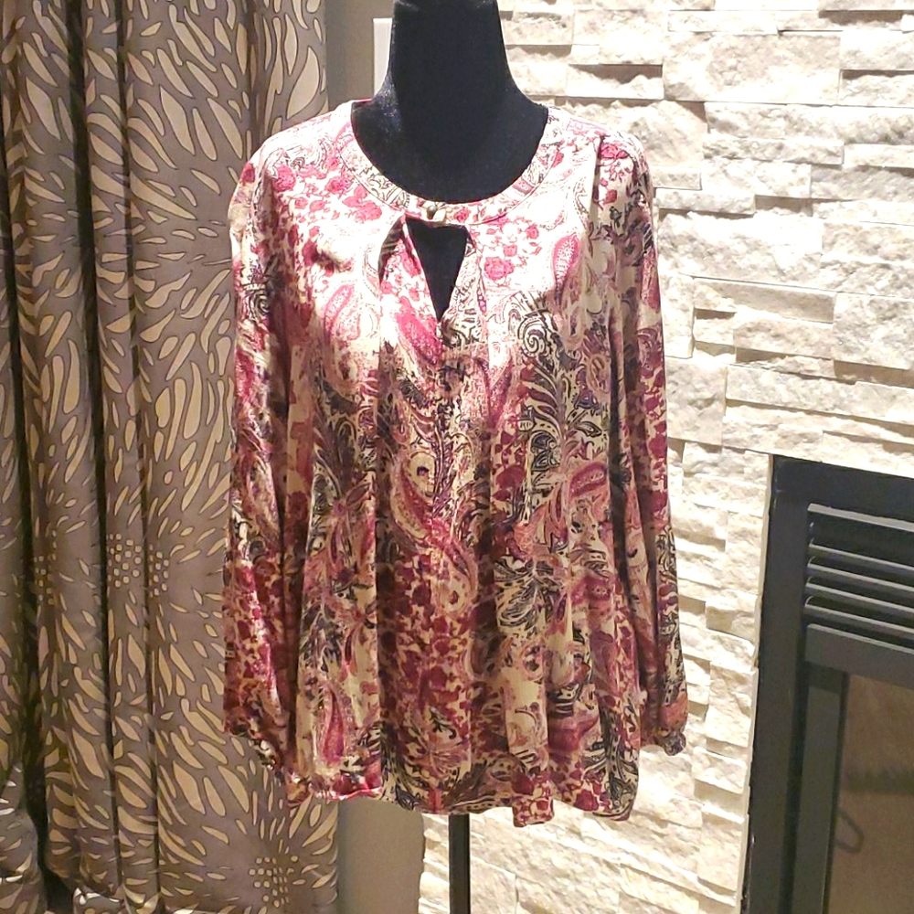 Style & Co Floral and Paisley Blouse